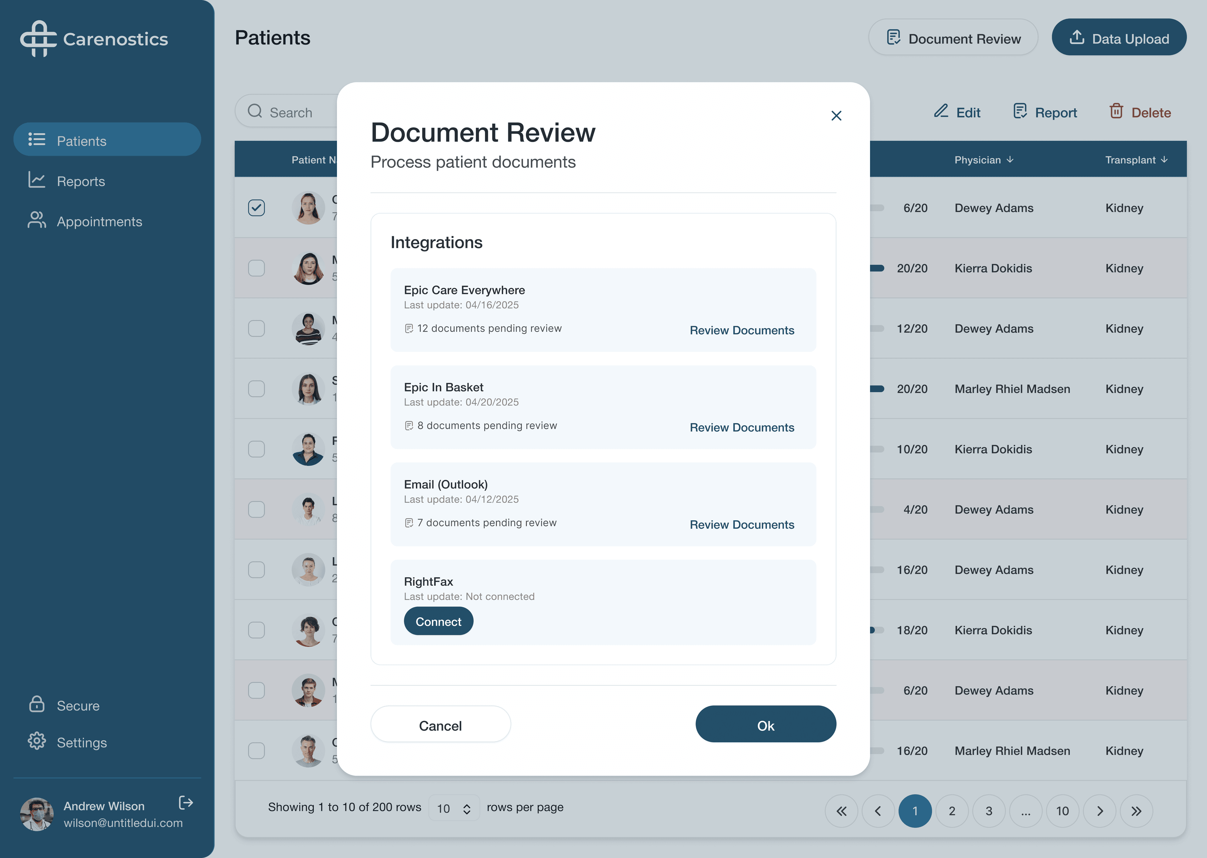 Evaluation summary view